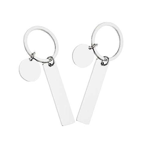 Beaupretty 2 Stück Selbstgemacht Blanko Schlüsselanhänger Ungraviert für Personalisierte Gravuren Schlüsselring für Bastelprojekte Langlebig und Vielseitig von Beaupretty