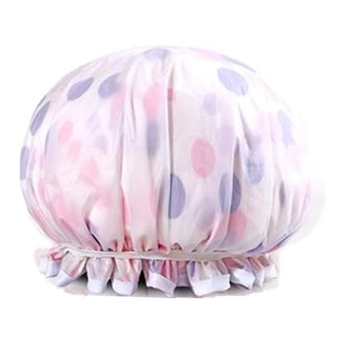 Beaupretty 2stücke Wasserdichte Bad Kappen Aus Eva Für Damen Glatte Oberfläche Geeignet Zum Duschen Schützt Haar Vor Nässe Mit Druck-design von Beaupretty