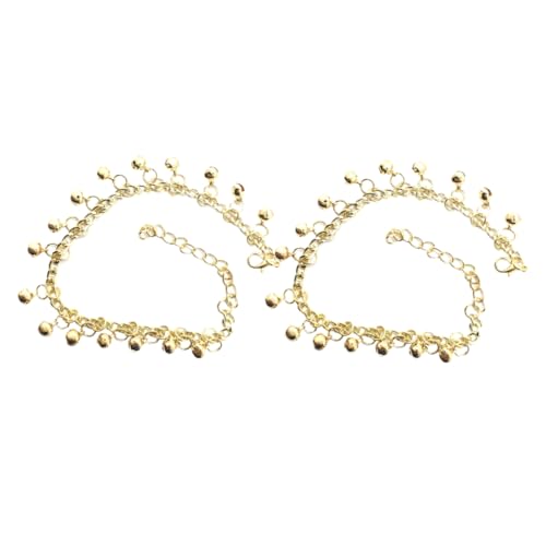 Beaupretty 2 Stück Damen Fußkettchen mit Glocken Verstellbar Vintage Fußschmuck für Sommer und Strand Knöchel Dekoration für Damen von Beaupretty