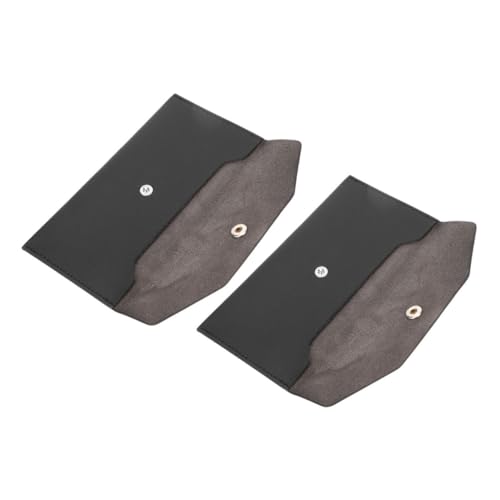 Beaupretty 2 Stück Damen Geldbörse PU Langer Umschlag Geldbeutel für Frauen Geldtasche mit Großer Kapazität für Reisen und Alltag Schwarz Praktisch und von Beaupretty