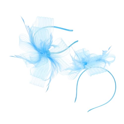 Beaupretty 2stücke Kleine Fascinators Für Damen Handgefertigt Aus Netzmaterial Clip Und Haarreif Für Hochzeiten Cocktailpartys Und Teepartys Blau von Beaupretty