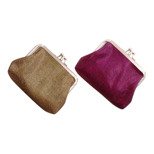 Beaupretty 2 Stück Damen Münzbörsen Geldbeutel für Kleingeld und Lippenstift Kompakte PU Taschen für Handtaschen und Taschen als von Beaupretty