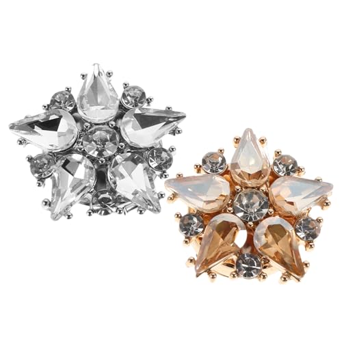 Beaupretty 2 Stück Dekorative Knöpfe Dekorative Kleidungsknöpfe Kleidungsverzierungen Knopf Sternförmige Knopfabdeckung Herren Strass von Beaupretty