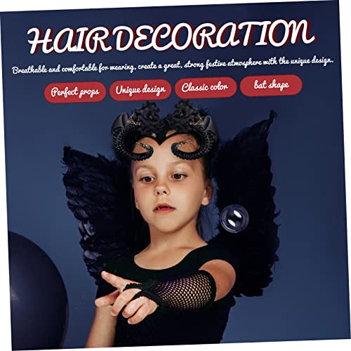 Beaupretty 2 Stück Delikater Haarschmuck Schwarze Teufelshorn Haarspangen Kreativer Kopfschmuck Damen Party Cosplay Zubehör für Festliche Anlässe von Beaupretty