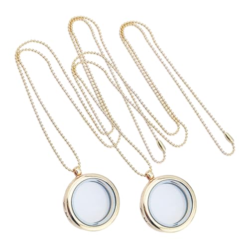 Beaupretty 2 Stück Diy Anhänger Halskette mit Foto Rahmen Legierte Medaillon für Männer Frauen zur Kreativen Gestaltung für Diy Handwerk von Beaupretty