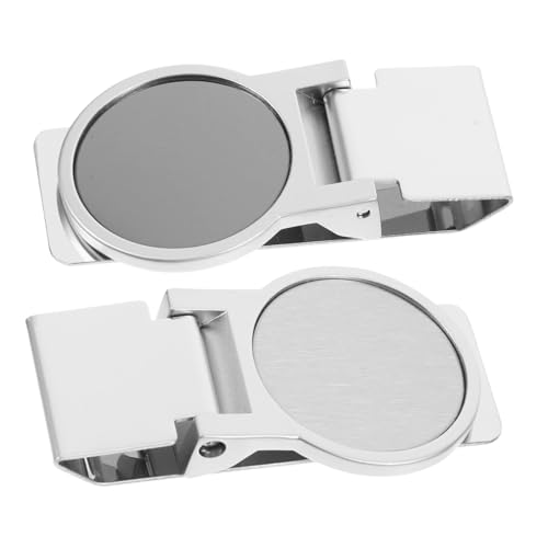 Beaupretty 2 Stück Edelstahl Geldklammern Geldclip Rundes Design Kompakter Cash Holder Robust Vielseitig Für Bargeld Kreditkarten Fronttasche von Beaupretty