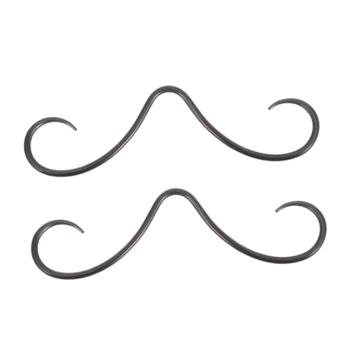 Beaupretty 2 Stück Edelstahl Septum Ring Mustache Design Nasenpiercing Herren Schmuck Einzigartig Stylisch Sicher für Sensible Haut von Beaupretty