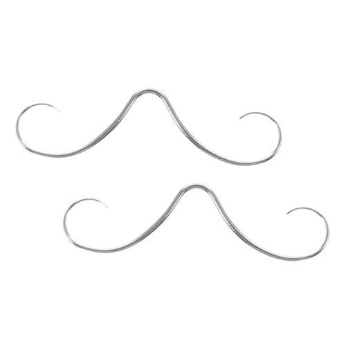 Beaupretty 2 Stück Edelstahl Septum Ring Schnurrbart Nasenpiercing Schmuck Langlebig Komfortabel für Damen Herren Party Hochwertiger Nasenring Körperschmuck von Beaupretty