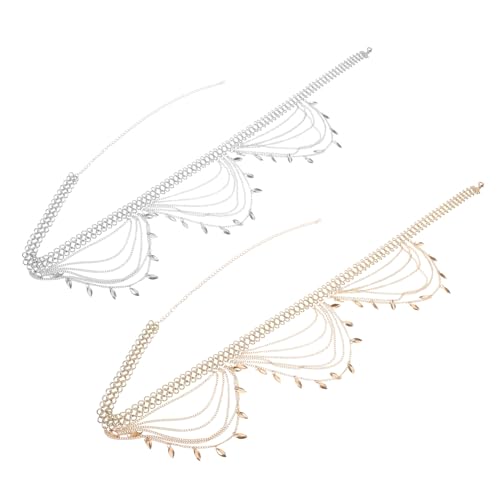 Beaupretty 2 Stück Ethnische Taillenkette Damen Verstellbare Mehrschichtige Metall Bauchkette Boho Stil Körper Schmuck für Sommer Strand Festivals Kleider und Jeans von Beaupretty