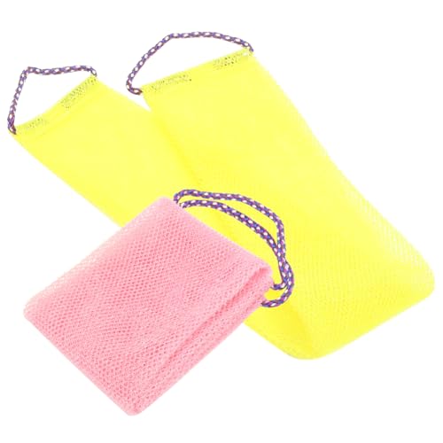 Beaupretty 2 Stück Exfolierendes Duschhandtuch mit Griffen Langes Peeling Rückentuch für Dusche Sanftes Körperpeeling Farbenfrohes Badetuch für Männer und Frauen von Beaupretty