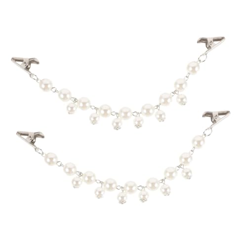 Beaupretty 2stücke Vintage Pullover Clips Mit Kunstperlen Für Kleider Und Mäntel Stilvolle Broschen Für Frauen Vielseitige Stola Cardigan Und Kragen Clips von Beaupretty