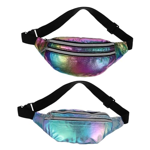 Beaupretty 2 Stück Fanny Pack Bauchtasche Damen und Herren Verstellbar Sport Hüfttasche aus Oxford Modisch und Vielseitig Tragbar als Crossbody oder Taillentasche für Outdoor Aktivitäten und von Beaupretty
