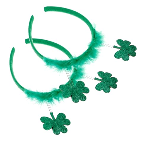 Beaupretty 2 Stück Festival Haarreifen mit Kleeblatt Design Langlebiger Karneval Kopfschmuck für St Patricks Day Party und Feierlichkeiten Kreativer Haarschmuck für Karneval und von Beaupretty
