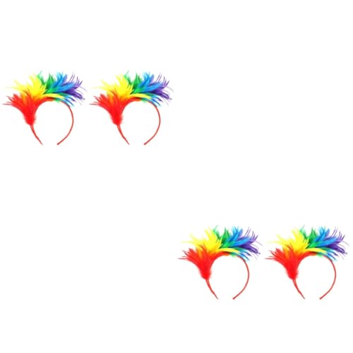 Beaupretty 2st Karneval Faszination Vintage Kopfbedeckung Aus Den 20er Jahren Kopfschmuck Für Die Party Pride-outfits Für Frauen Regenbogen-haarschmuck Stirnband Retro-ethno-stil Kind von Beaupretty