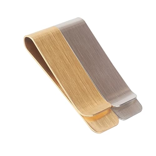 Beaupretty 2 Stück Geldklammern und Lesezeichen Clips Geldscheinklammer und Münzhalter für Outdoor Metall Geldclip für Kreditkarten und Bargeld Hochwertiger Organizer für Männer und Frauen von Beaupretty