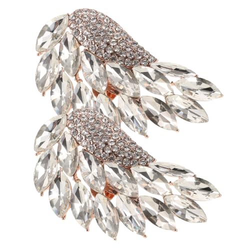 Beaupretty 2 Stück Glitzernde Schuhclips mit Design Abnehmbare Schuhblumen für Hochzeiten Partys Stilvolle Schuhaccessoires Roségold für Damen von Beaupretty