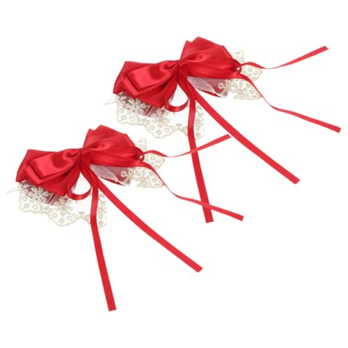 Beaupretty 2 Stück Haarklammern mit Schleife Süße Spitzen Haarschleifen Haarspangen für Frauen und Mädchen Leichte und Vielseitige Haarschmuck Accessoires von Beaupretty