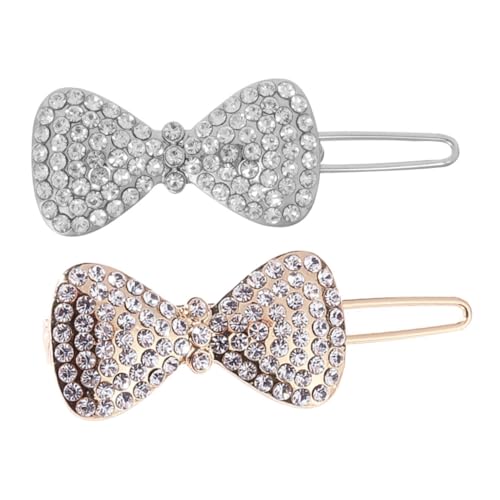 Beaupretty 2 Stück Haarnadel Schleifenspangen Damen Strass-haarspangen Für Frauen Bowknot-schuhanhänger Schleifenhaarspangen High-heel-schuhanhänger Perlbogenschuhzauber Perlenclips Diamant von Beaupretty