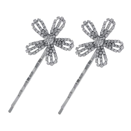 Beaupretty 2 Stück Haarspangen Blume mit Strasssteinen Stilvolle Haarklammern für Damen Hochzeit Alltag Schmuck von Beaupretty