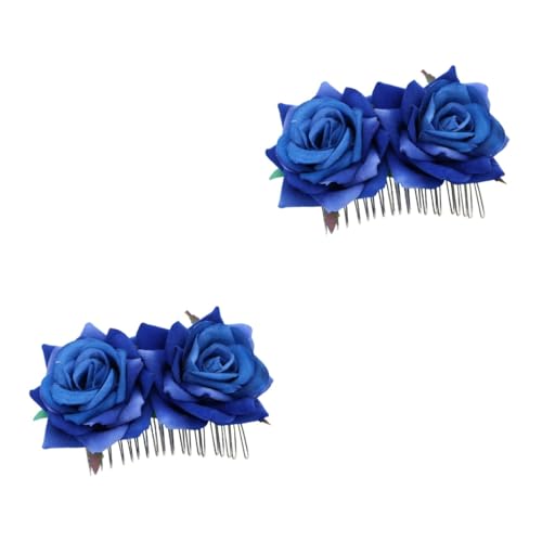 Beaupretty Haarschmuck 2st Blumenstirnbänder Für Frauen Blumenkrone Für Mädchen Blumenstirnbänder Für Damen Rote Rosengirlande Rotes Zubehör Braut Haar Kamm Blumenkamm von Beaupretty