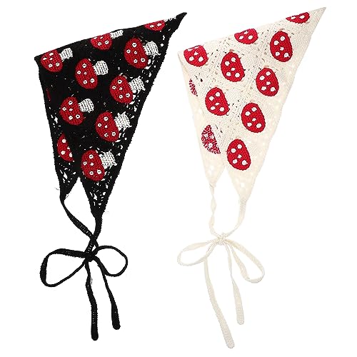 Beaupretty Haartuch 2 Stück Haartuch Haarbänder Häkelnadeln Haarbandanas Für Frauen Häkelbandana Für Frauen Mädchenhaftes Stirnband Haar-Accessoires Dreieckstuch Miss Kleiner von Beaupretty