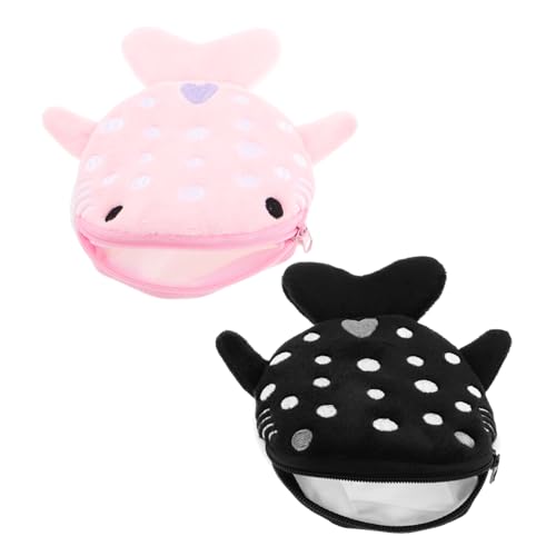 Beaupretty 2stücke Haifisch-münzbeutel Aus Plüsch Niedliche Leichte Geldbörse Mit Reißverschluss Für Mädchen Vielseitig Einsetzbar Für Münzen Bargeld Und Kleine Accessoires Für von Beaupretty