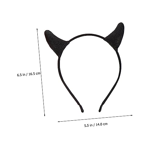 Beaupretty 2 Stück Halloween Teufelshorn Haarbänder Damen Langlebige Kopfbedeckung für Karneval Cosplay Festliche Party Rotes und Schwarzes Halloween Accessoire von Beaupretty