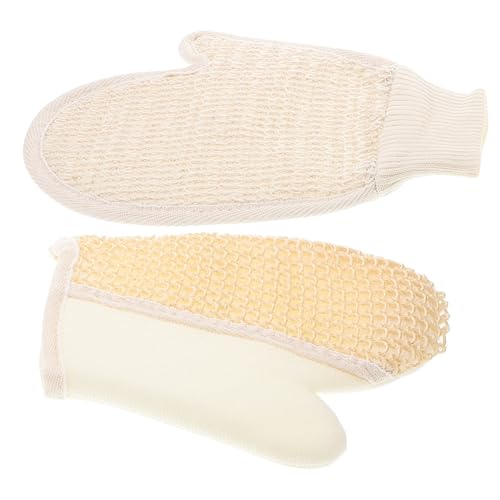 Beaupretty 2stücke Duschhandschuh Aus Sisal Peelinghandschuhe Für Damen Reinigungshandschuhe Handschrubber Spa-handschuhe Für Dusche Hautreinigung Badehandschuhe Badetücher Badeutensilien von Beaupretty