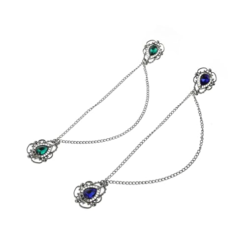 Beaupretty 2 Stück Herren Broschen mit Anstecknadeln Hemdkragen Ketten Clips Schmuck Broschen für Anzüge Hemden Pullover und Schals Leicht Abnehmbar und Vielseitig Kombinierbar von Beaupretty