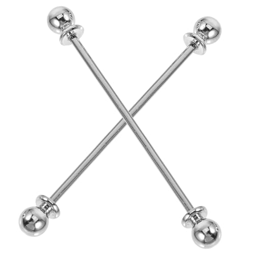 Beaupretty 2 Stück Herren Hemdkragennadeln Krawattennadel Robustem Metall Langlebige Anstecknadeln für Anzug Einfach zu Bedienen Accessoire für Formelle Anlässe von Beaupretty