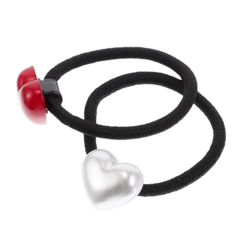 Beaupretty 2stücke Haargummi Mit Kugel Für Kleine Mädchen Perlen-haargummi Valentinstags-haargummi Für Frauen Haar-accessoire Für Mädchen von Beaupretty
