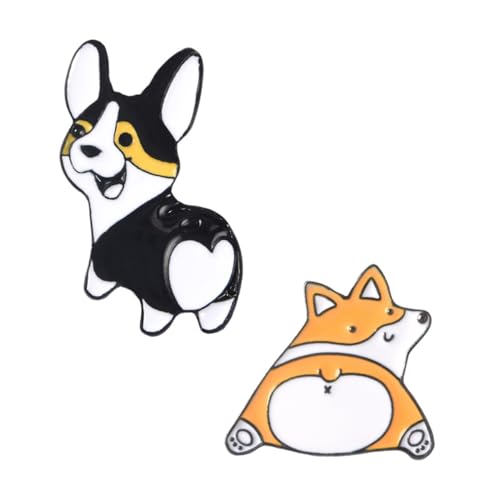 Beaupretty 2 Stück Husky Hunde Broschen Kreative Tier anstecker für Kleidung Modische Schmuckbrosche als Passend für Pullover Mäntel Kleider Hüte und Schals Eleganter Look für Alltag und von Beaupretty
