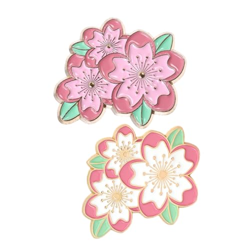 Beaupretty 2 Stück Japanische Kirschblüten Broschen Niedliche Anstecknadeln für Damen Leichte Revers Pins mit Sicherem Verschluss Vielseitig für Kleidung Schals Taschen Japanischer Stil von Beaupretty