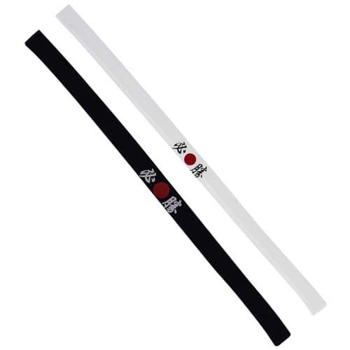 Beaupretty 2 Stück Japanisches Stirnband Dekoratives Karate Stirnband Atmungsaktives Kopfband für Männer und für Karate Training und Cosplay Koch Accessoire mit Japanischen Symbolen von Beaupretty