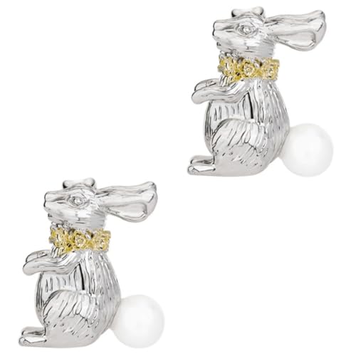 Beaupretty 2 Stück Kaninchen Brosche Niedlicher Bunny Pin für Kleidung Bezaubernde Anstecknadel für Frauen Ostern Geburtstage Besondere Anlässe Langlebig Kratzfest von Beaupretty