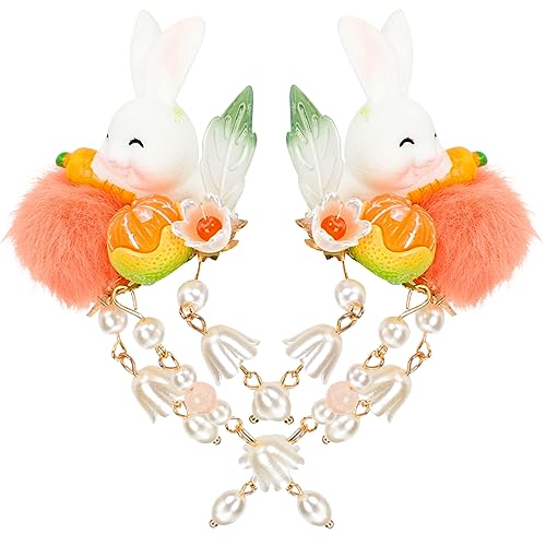 Beaupretty 2st Kaninchen Quaste Folien Clip Haarnadeln Für Kinder Kaninchenhaarspangen Hasenhaarspange Für Kinder Kaninchenhaar-accessoires Für Kinder Legierung Kleinkind Jahrgang Gefühlt von Beaupretty