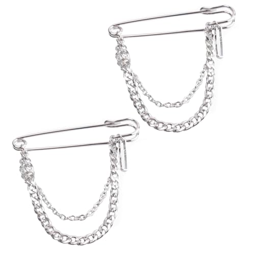 Beaupretty 2 Stück Kettenbrosche Vielseitige Anstecknadel für Damen und Mädchen für Freizeit und Offizielle Anlässe für Kleidung und Accessoires von Beaupretty