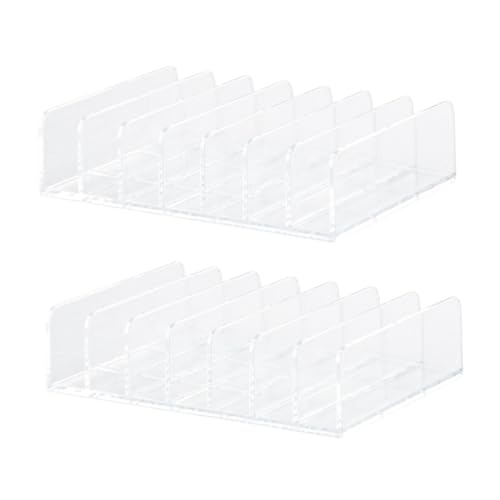 Beaupretty 2 Stück Kosmetik Organizer Transparenter Make Up Organizer mit Fächern für Lidschatten und Puder Robustes Aufbewahrungsfach für Kosmetik Multifunktional und Stilvoll von Beaupretty