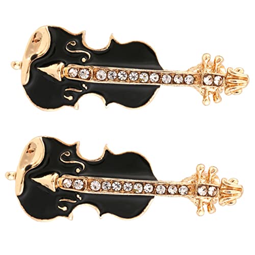 Beaupretty 2 Stück Kreative Violin Brosche Emaille Anstecknadeln für Kleidung Dekoration für Taschen Jacken und Hüte Alloy Schmuck für Frauen von Beaupretty
