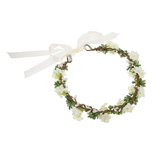 Beaupretty 2st Floraler Kopfschmuck Hochzeit Blumen Haarband Blumenstirnbänder Für Mädchen Stirnband Mit Blumenkrone Blumenmädchen Haarschmuck Braut Weiß von Beaupretty