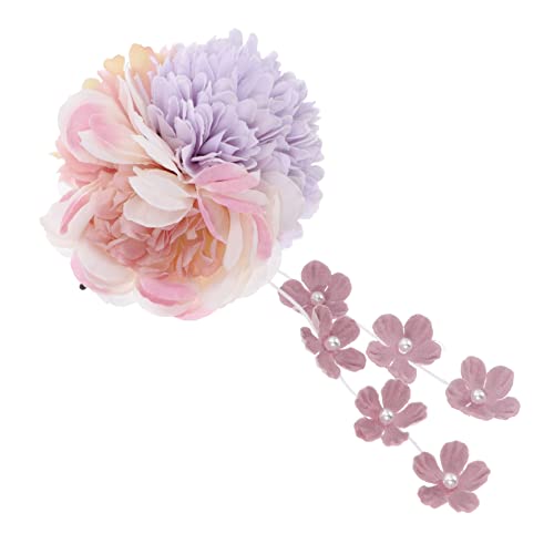 Beaupretty 2st Kopfschmuck Aus Künstlichen Blumen Haarstock Blumenhaarspangen Für Frauen Geisha-blumen-haarspange Haarnadeln Im Chinesischen Stil Violett Perlenblume Abs Klassisch Braut von Beaupretty