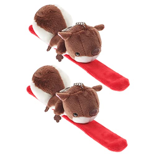 Beaupretty 2 Stück Kuscheliges Eichhörnchen Slap Armband Weiches Plüsch Snap Bracelet für Party Bequemes Robustes Handgelenkband als und Mitgebsel von Beaupretty