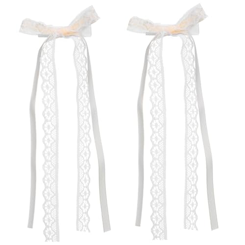 Beaupretty 2stücke Spitzen-haarschleifen Spitzenschleifen-clips Haarspangen Für Mädchen Und Frauen Mit Zartem Spitzen-design Vollfarbe Für Verschiedene Frisuren Und Altersgruppen von Beaupretty