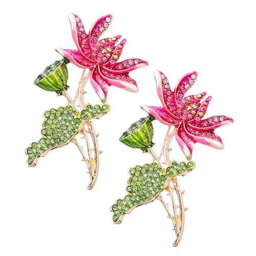 Beaupretty 2 Stück Lotus Brosche Legierung Dekorativer Anstecker für Damen Geeignet für Kleidung Schals und Hüte Langlebig und für Besondere Anlässe von Beaupretty