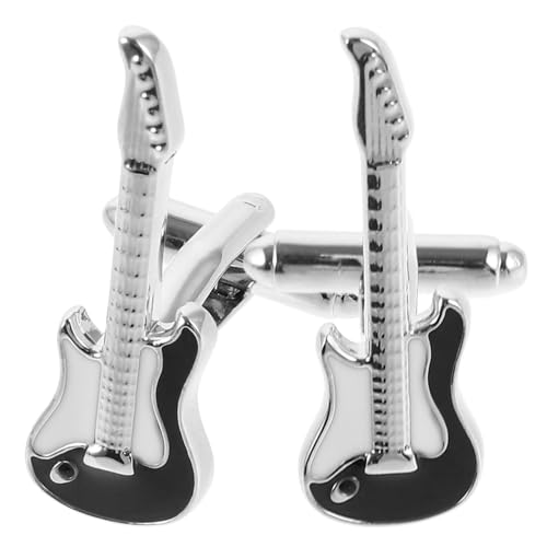 Beaupretty 2 Stück Manschettenknöpfe Herren Musikdesign Gitarre Violine aus Messing Stabile Ansteckknöpfe für Hemd Hochzeit Business und Festliche Anlässe Langlebige Glatte Oberfläche von Beaupretty