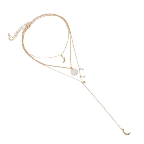 Beaupretty 2 Stück Mehrlagige Halskette mit Quasten und Funkelnden Strasssteinen Legierungsmaterial Modisches Schmuckset für Damen Geeignet für Party Reise Strand und Festival Teiliges von Beaupretty