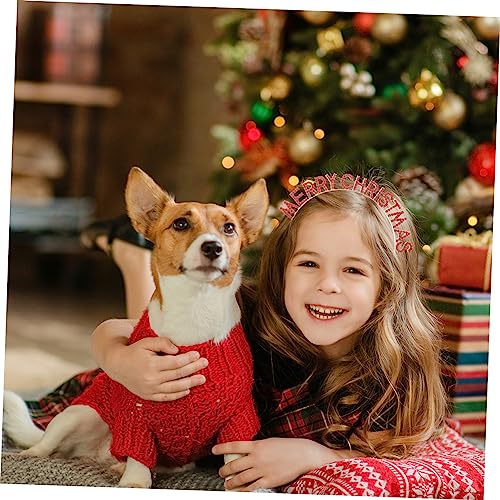 Beaupretty 2 Stück Merry Christmas Haarband Teiliges Festival Haarreifen Weihnachts Party Haaraccessoire Rot und Einfach zu Tragen Stabiler Sitz Geeignet für Kostüm und Bühnenauftritte von Beaupretty