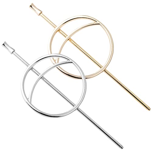 Beaupretty 2 Stück Metall Haarnadel Runde Hohl Gestaltete Haarklammer für Damen Leichter Stabiler Haarstab Geeignet für Dutt und Verschiedene Frisuren für Alltag Hochzeit und Party Gold und von Beaupretty