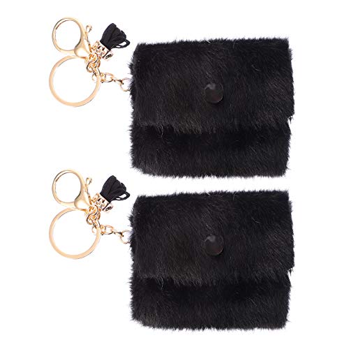 Beaupretty 2 Stück Mini Schlüsselanhänger Geldbörse Candy Farben Praktische Münzaufbewahrung für Taschen und Schlüssel Stilvolle Anhänger von Beaupretty