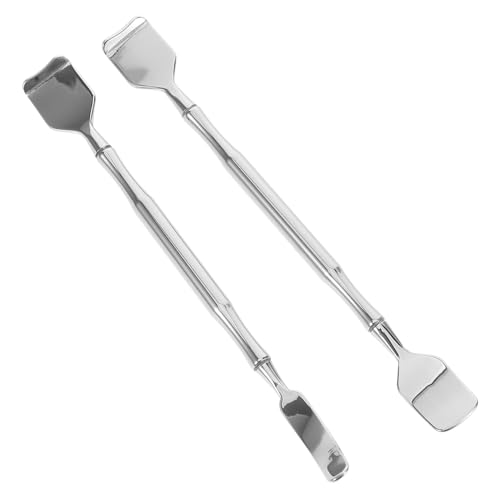 Beaupretty 2 Stück Mitesser Schaufel Labor Messlöffel Hautkratzer Kleine Löffel Für Pulver Porenschaber Für Das Gesicht Gesichtsschaber Pickelschaber Silver Rostfreier Stahl von Beaupretty